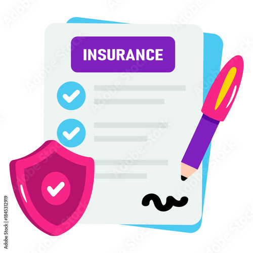 Trendy design illustration of privacy policy