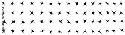 Sparkles, stars and bursts icons, twinkling stars .Vector set of different black sparkles icons on transparent background. Vector illustration sparkle star icon set. simple star burst symbol. trans