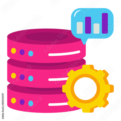 An icon design of database management 