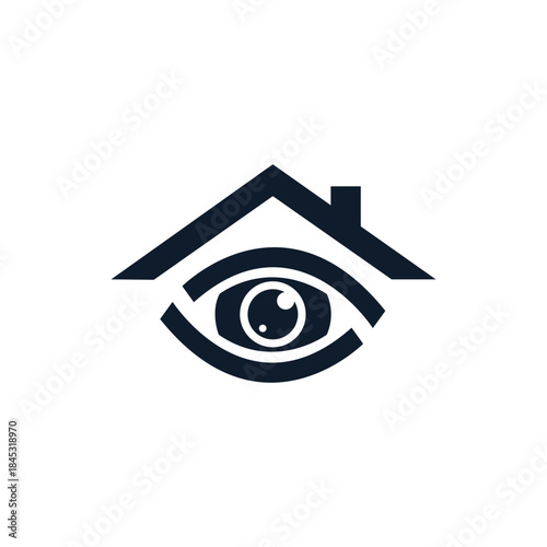 Home surveillance and property monitoring icon representing security and vigilance