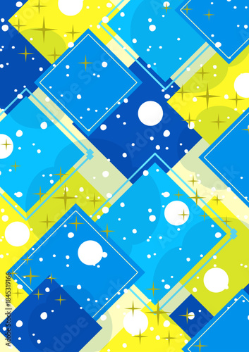 Background Freehand graphic lines, circles, lines, dots, Overlapping diagonals in shades of light blue, dark blue, and light. Used as a background for the text.