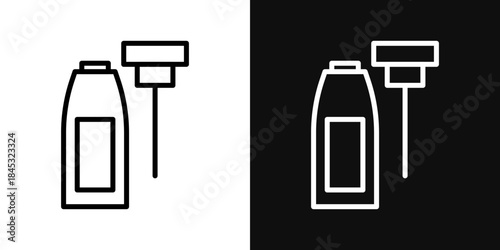 Eyeliner bottle icons - editable stroke vector illustration