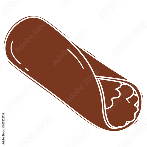 Delicious Burrito Illustration Mexican Food Tasty Dish Culinary Delight