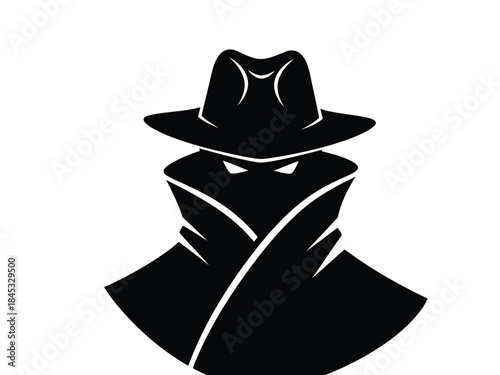 Vector illustration of a mysterious plague doctor wearing a hat and mask