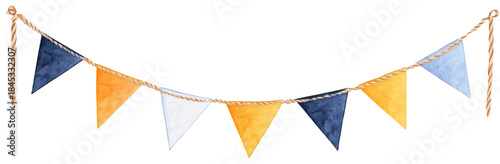 watercolor party banner isolated on a transparent background,
