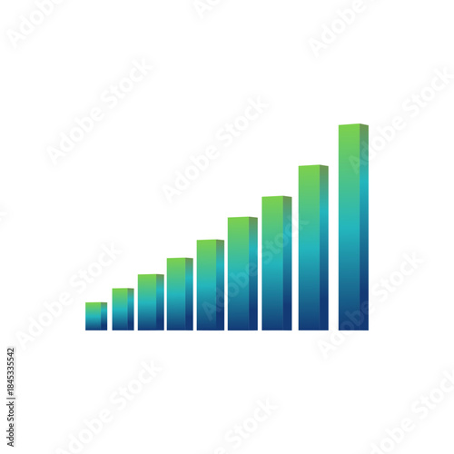 Visual representation of upward trend and growth of ascending bars, transitioning from blue to green, signifying progress and positive development. Free Download Visual representation of upward trend and growth of ascending bars, transitioning from blue to green, signifying progress and positive development. - GFXLoad