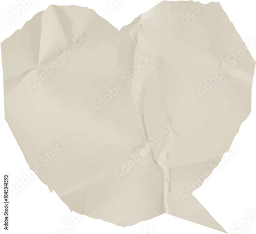 Heart Paper Speech Bubble Torn