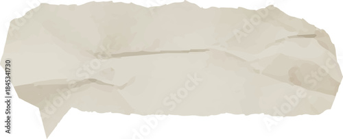 Paper Banner Torn Speech Bubble