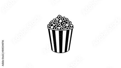 Popcorn bucket outline