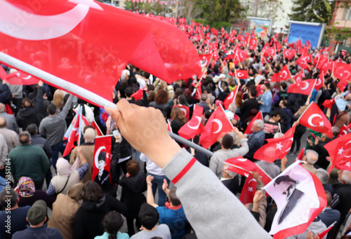 Photos from a rally in Konya, Turkey