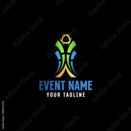 A powerful logo for a soccer cup event highlighting the pursuit of victory and excellence.