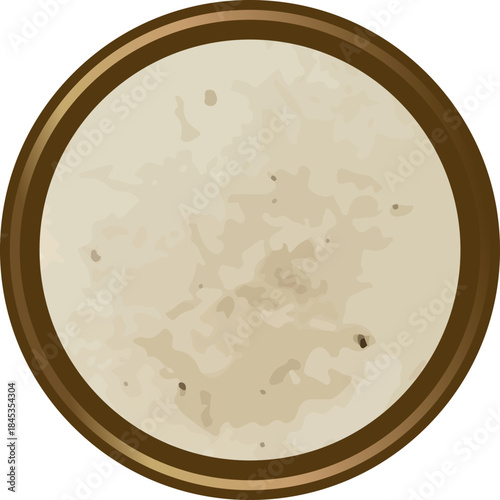 Tortilla On Plate Top View