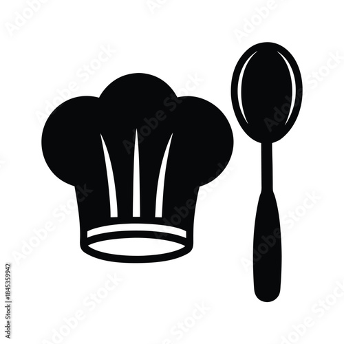 Chef Hat and Utensils Vector Illustration