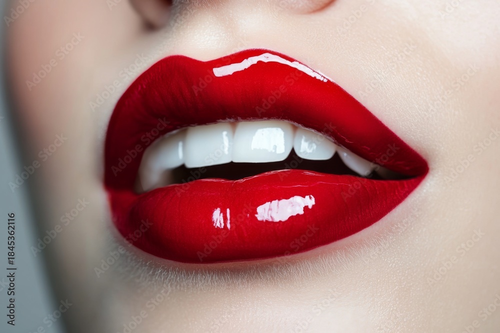 Obraz premium human lips concept with a copy space