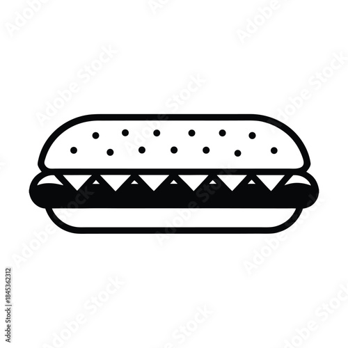 Submarine Sandwich Icon Vector Illustration