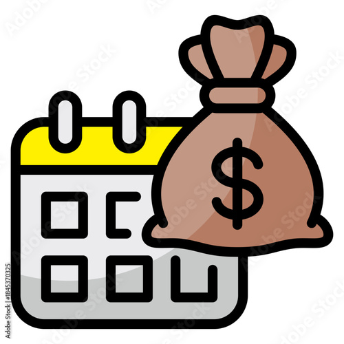 Savings Plan  Icon Element For Design