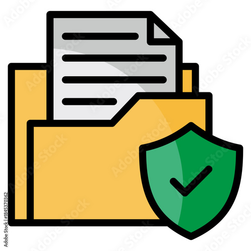 Insurance Folder  Icon Element For Design