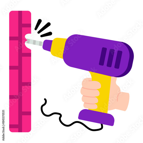 Premium download icon of drilling machine