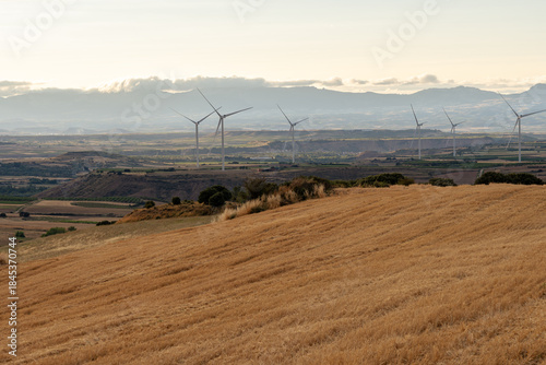 Wind turbines in the mountains