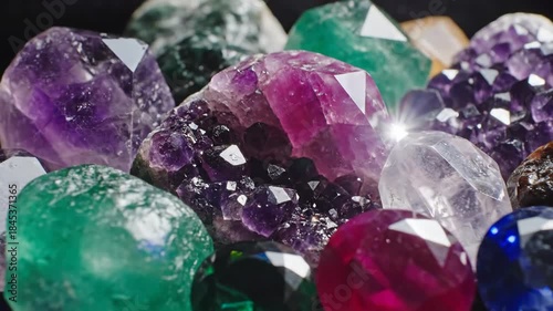 Colorful Gemstones Collection - A Sparkling Display of Natures Treasures.