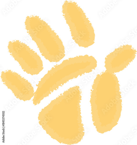 Paw Print Grunge Brush Mark