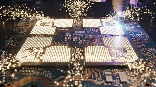 Laser Cutting Microchip - Precision Manufacturing in Action.