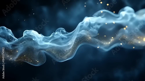Ethereal Blue Smoke - A Mesmerizing Dance of Light and Shadow.