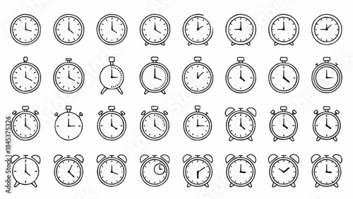 Collection of Various Vintage Alarm Clocks and Stopwatches.