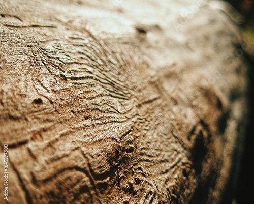 Εκτύπωση καμβά Organic line maze etched by bark beetles in lumber
