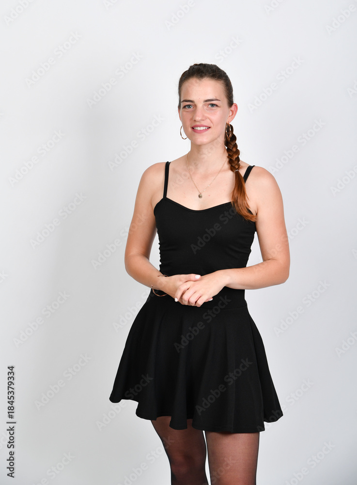 Fototapeta premium frau, gestalten, bekleidung, haar, schönheit, leitbild, eleganz, posing, glamour, atelier, leute, person, 