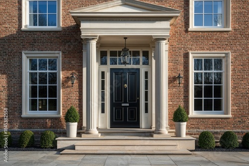 Wallpaper Mural Elegant Home Entrance with Brick Facade Torontodigital.ca