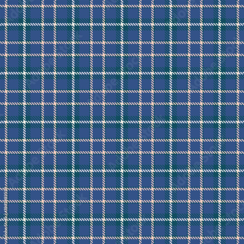 Classic plaid pattern with interwoven lines. Textile design, suitable for backgrounds, fashion, or creative projects needing a traditional, timeless feel.
