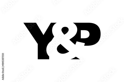 Free Download YP logo design in bold style. Black white identity symbol. Modern typography emblem. Corporate branding icon. - GFXLoad