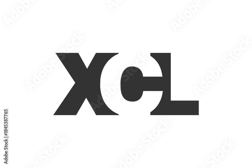 XCL logo design. Initial letter X C L bold font style for tech startups, consulting, corporate branding. Creative company name, headlines typography identity, trendy logotype.