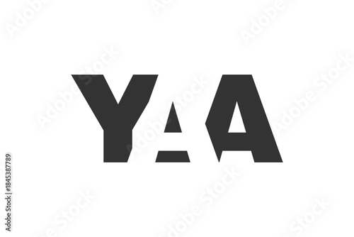 YAA logo design. Initial letter Y A A bold font style for tech startups, consulting, corporate branding. Creative company name, headlines typography identity, trendy logotype.