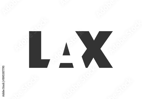 LAX logo design. Initial letter L A X bold font style for tech startups, consulting, corporate branding. Creative company name, headlines typography identity, trendy logotype.