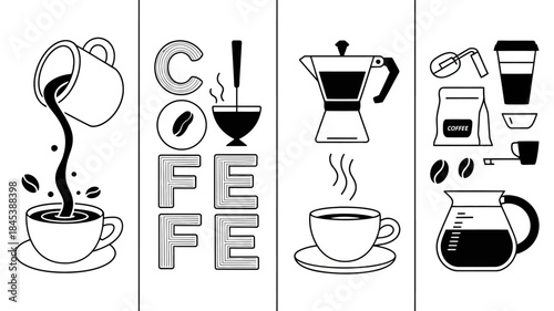 Coffee Icons and Symbols for Design and Branding
