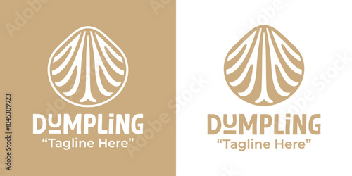 Dumpling Logo Flat Modern Food Brand Design