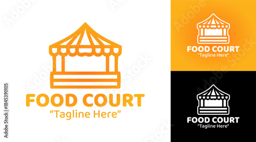 Food Court Logo Modern Casual Dining Identity