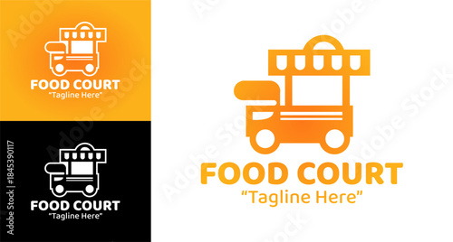 Food Court Logo Minimal Urban Food Branding
