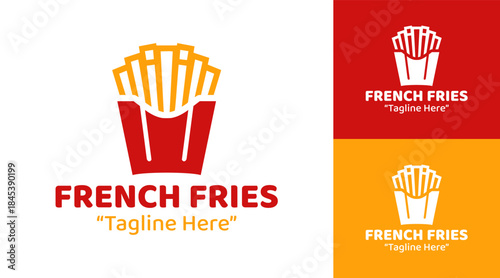 French Fries Logo Fun Fast Food Branding