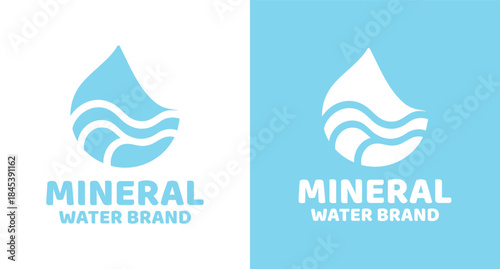 Modern Minimalist Mineral Water Brand Logo Premium Hydration Identity