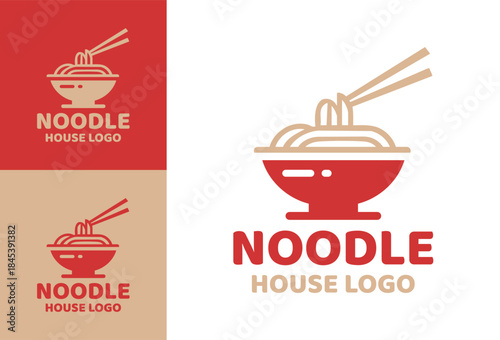 Noodle House Logo Minimal Asian Food Branding