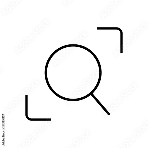Search icon vector. increase illustration sign. magnifier symbol or logo.