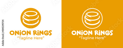 Onion Rings Logo Flat Casual Food Design