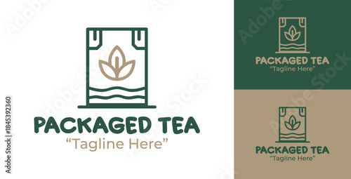 Modern Minimalist Packaged Tea Logo Premium Organic Tea Identity