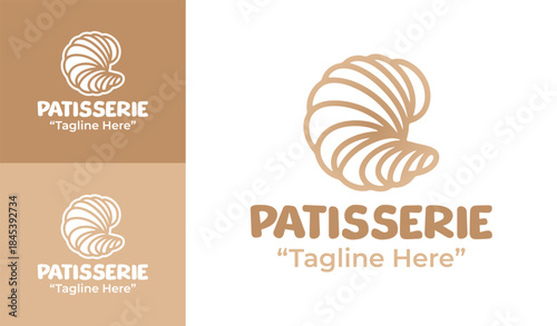 Modern Minimalist Patisserie Logo Modern Dessert Brand Design