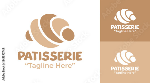 Modern Minimalist Patisserie Logo Elegant French Bakery Identity
