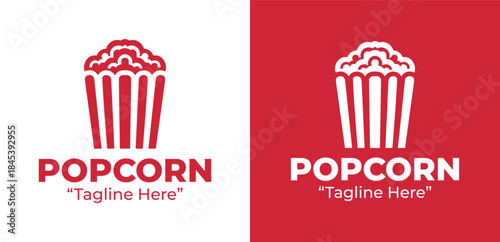 Popcorn Brand Logo Fun Snack Food Identity