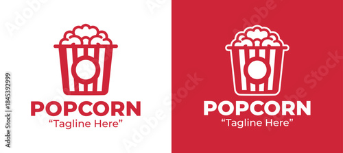 Popcorn Brand Logo Premium Snack Brand Identity